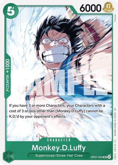 Monkey.D.Luffy - OP07-033 - Uncommon (Reprint) - GREEN Jewelry Bonney