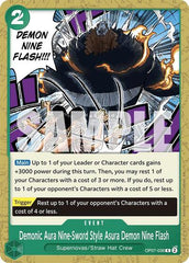 Demonic Aura Nine-Sword Style Asura Demon Nine Flash - OP07-036 - Rare (Reprint) - GREEN Jewelry Bonney