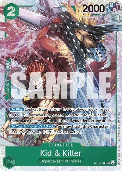 Kid & Killer - ST24-002 - Super Rare - ST-24: Starter Deck 24 GREEN Jewelry Bonney