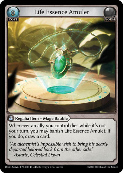 Life Essence Amulet - 009 - Common - Silvie, Slime Sovereign Re: Collection Lite