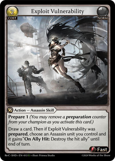 Exploit Vulnerability - 013 - Uncommon - Tristan, Shadowdancer Re:Collection Lite