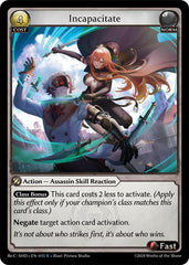 Incapacitate - 015 - Rare - Tristan, Shadowdancer Re:Collection Lite