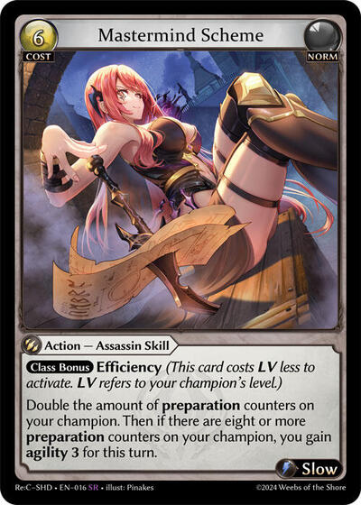 Mastermind Scheme - 016 - Super Rare - Tristan, Shadowdancer Re:Collection Lite