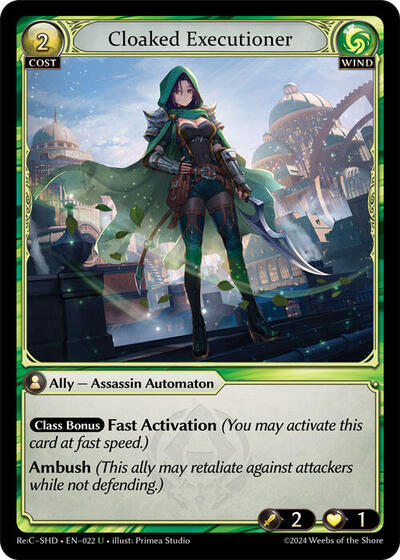 Cloaked Executioner - 022 - Uncommon - Tristan, Shadowdancer Re:Collection Lite