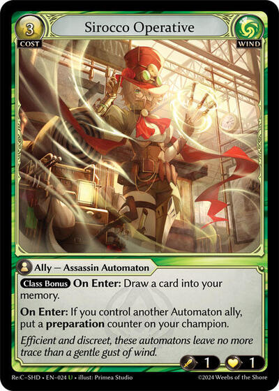 Sirocco Operative - 024 - Uncommon - Tristan, Shadowdancer Re:Collection Lite
