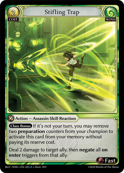 Stifling Trap - 025 - Rare - Tristan, Shadowdancer Re:Collection Lite