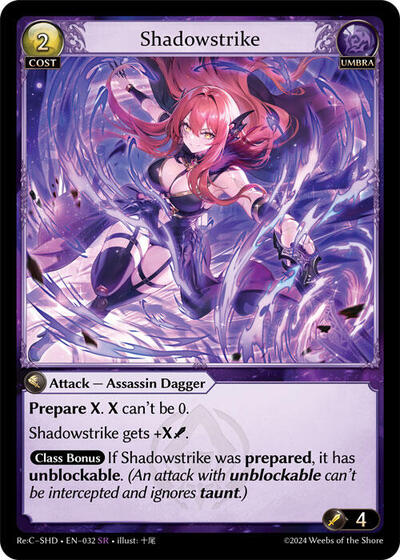 Shadowstrike - 032 - Super Rare - Tristan, Shadowdancer Re:Collection Lite