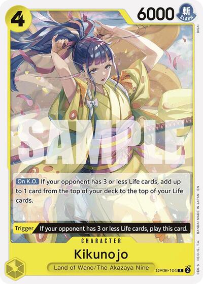 Kikunojo - OP06-104 - Rare (Reprint) - GREEN/YELLOW Yamato