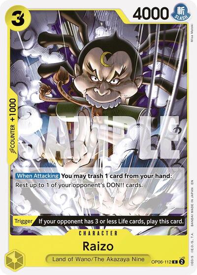 Raizo - OP06-112 - Common (Reprint) - GREEN/YELLOW Yamato