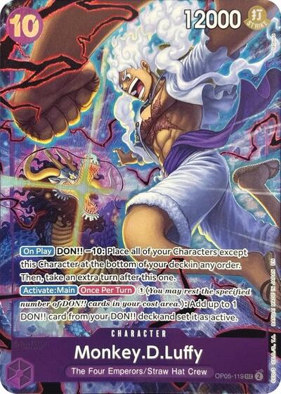 Monkey.D.Luffy - OP05-119 - Secret Rare (English Version 2nd Anniversary Set) - One Piece Promotion Cards