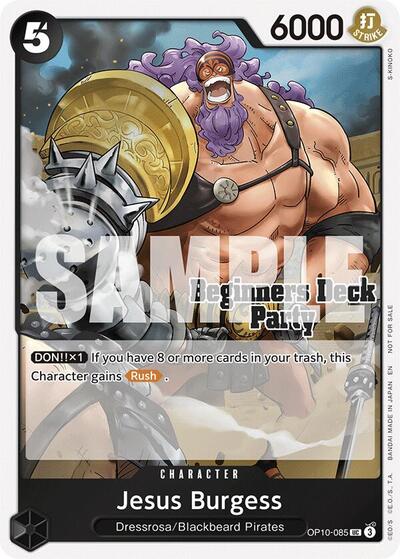Jesus Burgess - OP10-085 - Uncommon (Beginners Deck Party [ST-23] - [ST-28] Participation Pack) - One Piece Promotion Cards