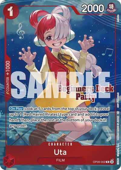Uta - OP09-002 - Rare (Beginners Deck Party [ST-23] - [ST-28] Winner Pack) - One Piece Promotion Cards