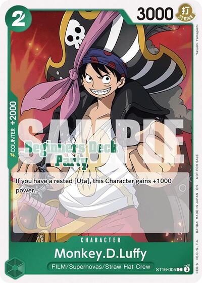 Monkey.D.Luffy - ST16-005 - Common (Beginners Deck Party [ST-23] - [ST-28] Participation Pack) - One Piece Promotion Cards