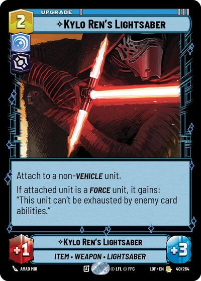 Kylo Ren's Lightsaber - 040/264 - Rare - Legends of the Force