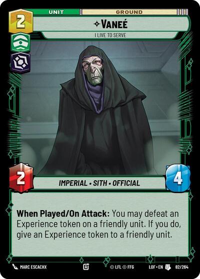 Vanee - I Live to Serve - 082/264 - Uncommon - Legends of the Force