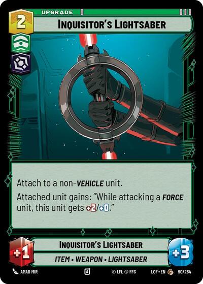 Inquisitor's Lightsaber - 090/264 - Common - Legends of the Force