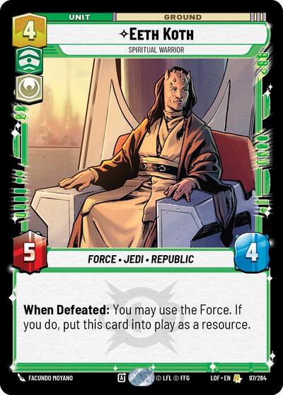 Eeth Koth - Spiritual Warrior - 097/264 - Rare - Legends of the Force