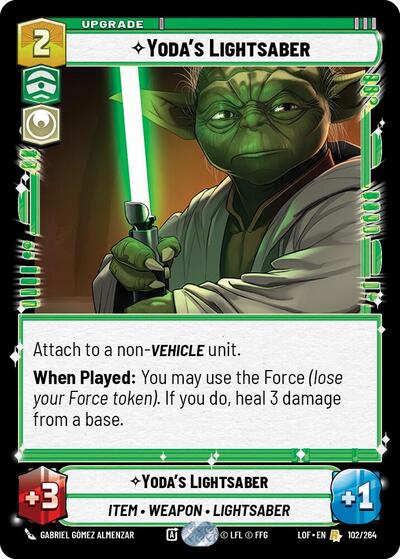 Yoda's Lightsaber - 102/264 - Rare - Legends of the Force