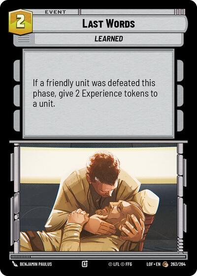 Last Words - 263/264 - Common - Legends of the Force