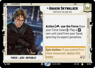 Anakin Skywalker - Tempted by the Dark Side - 018/264 - Rare - Legends of the Force