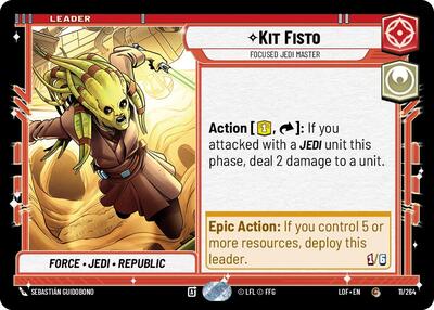 Kit Fisto - Focused Jedi Master - 011/264 - Common - Legends of the Force