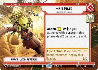 Kit Fisto - Focused Jedi Master - 275 - Rare (Hyperspace) - Legends of the Force