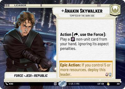 Anakin Skywalker - Tempted by the Dark Side - 282 - Rare (Hyperspace) - Legends of the Force