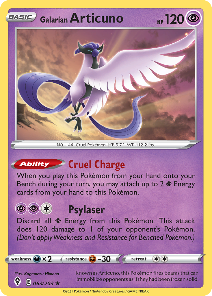 Galarian Articuno - 063/203 - Evolving Skies