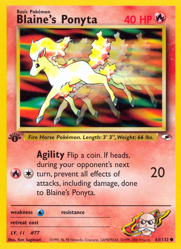 Blaine's Ponyta - 063/132 - Gym Heroes