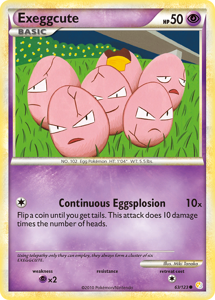 Exeggcute - 063/123 - HeartGold & SoulSilver