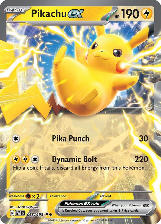 Pikachu ex - 063/193 - Paldea Evolved