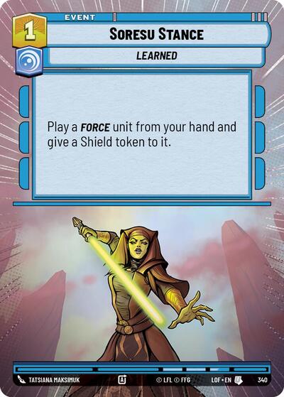Soresu Stance - 340 - Uncommon (Hyperspace) - Legends of the Force