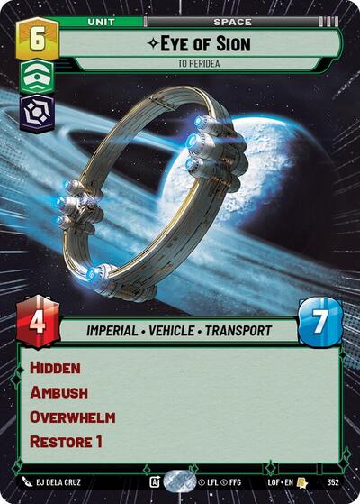 Eye of Sion - To Peridea - 352 - Rare (Hyperspace) - Legends of the Force