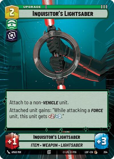 Inquisitor's Lightsaber - 354 - Common (Hyperspace) - Legends of the Force