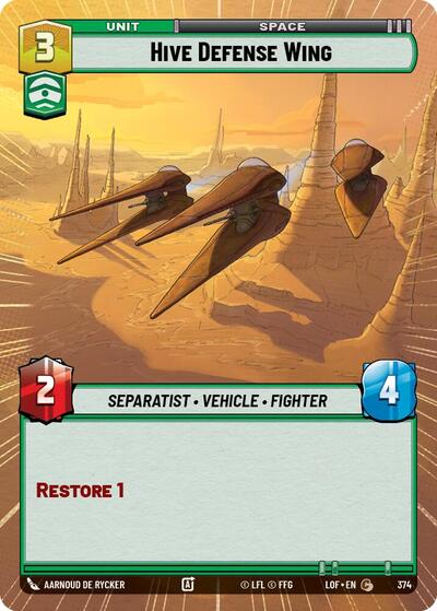 Hive Defense Wing - 374 - Common (Hyperspace) - Legends of the Force
