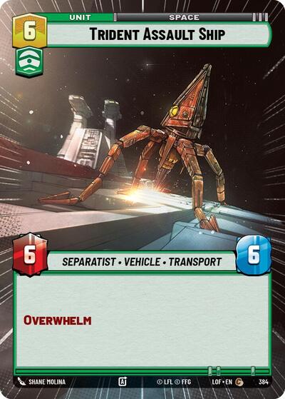Trident Assault Ship - 384 - Common (Hyperspace) - Legends of the Force