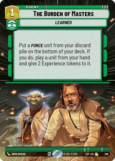 The Burden of Masters - 389 - Rare (Hyperspace) - Legends of the Force