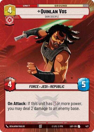 Quinlan Vos - Dark Disciple - 427 - Uncommon (Hyperspace) - Legends of the Force