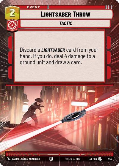 Lightsaber Throw - 440 - Uncommon (Hyperspace) - Legends of the Force