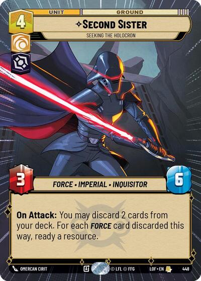 Second Sister - Seeking the Holocron - 448 - Rare (Hyperspace) - Legends of the Force