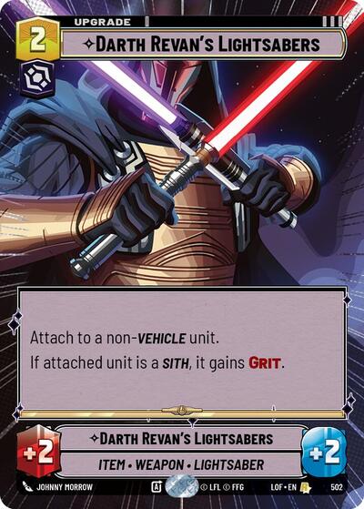 Darth Revan's Lightsabers - 502 - Rare (Hyperspace) - Legends of the Force
