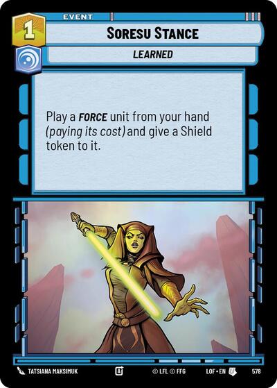 Soresu Stance - 578 - Uncommon (Foil) - Legends of the Force