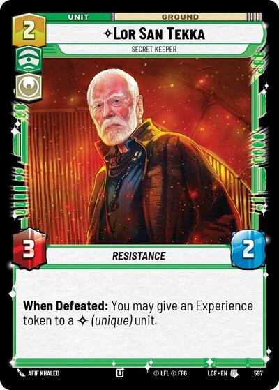 Lor San Tekka - Secret Keeper - 597 - Uncommon (Foil) - Legends of the Force