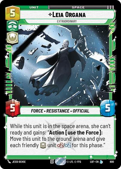 Leia Organa - Extraordinary - 600 - Legendary (Foil) - Legends of the Force
