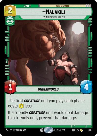 Malakili - Loving Rancor Keeper - 610 - Rare (Foil) - Legends of the Force