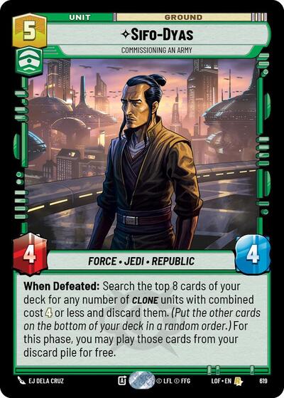 Sifo-Dyas - Commissioning An Army - 619 - Rare (Foil) - Legends of the Force
