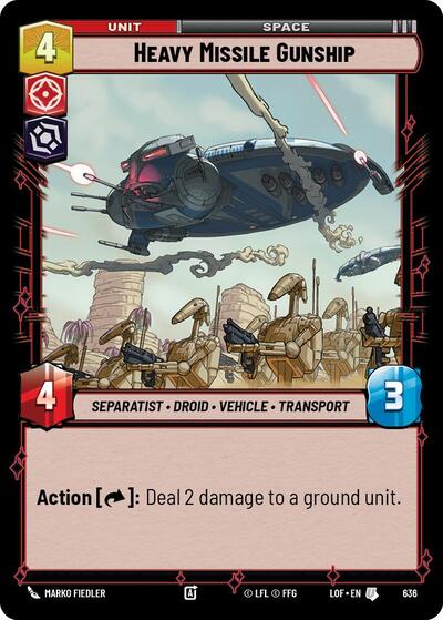 Heavy Missile Gunship - 636 - Uncommon (Foil) - Legends of the Force
