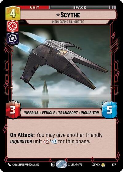 Scythe - Intimidating Silhouette - 637 - Rare (Foil) - Legends of the Force
