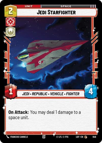 Jedi Starfighter - 646 - Common (Foil) - Legends of the Force