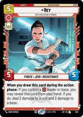 Rey - With Palpatine's Power - 650 - Rare (Foil) - Legends of the Force